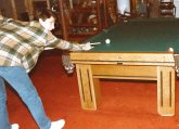 Young Brad testing out a table